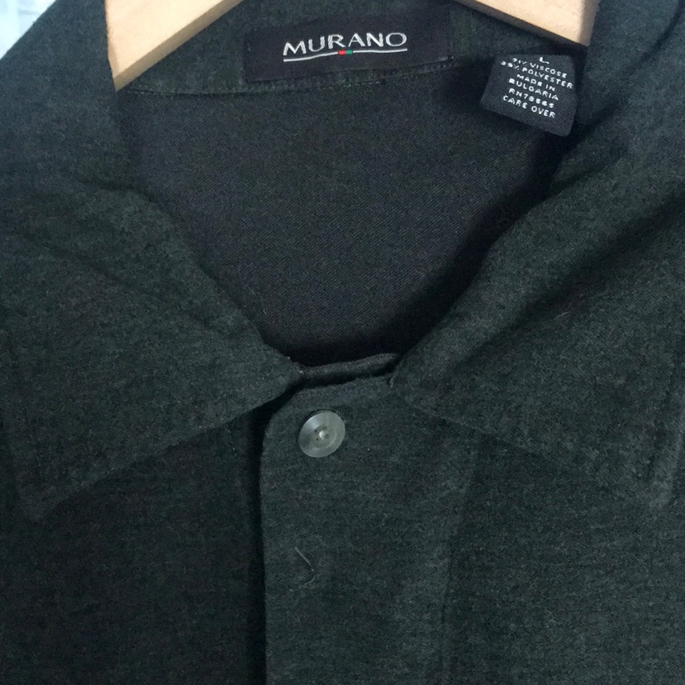 dark green button up - Picture 2 of 3